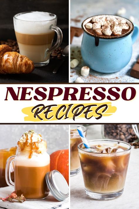 Take your coffee game up a notch with these Nespresso recipes! From lattes to mochas to espressos, there's never been a tastier way to get your coffee fix. Nescafe Recipe, Nespresso Recipes, Espresso Recipes, Recipe For Dinner, Coffee Treats, Clam Recipes, Coffee Games, Watermelon Recipes, Hazelnut Spread