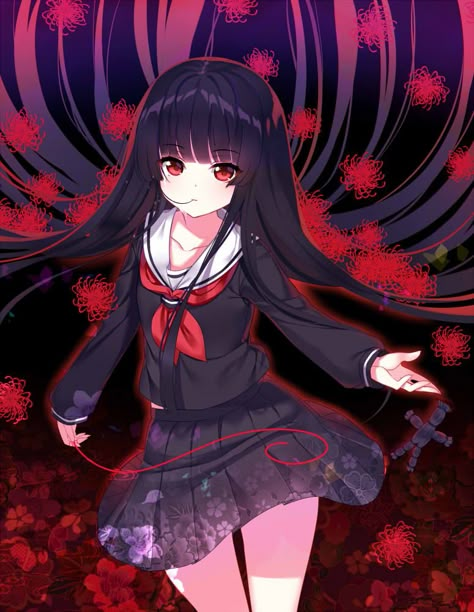 Hell Girl by Gendo0032.deviantart.com on @DeviantArt Jigoku Shōjo, Magical Girl Site, Mahou Shoujo Site, Hell Girl, Yumeko Jabami, Akame Ga, Anime Child, Anime Oc, Red Eyes