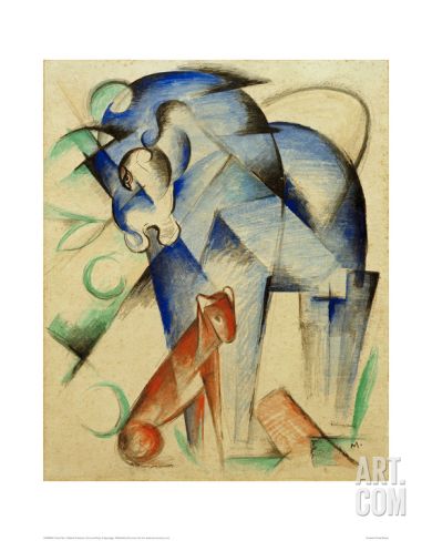 Mythical Creatures Horse and Dog, 1913 -Giclee Print by Franz Marc at Art.com Horse And Dog, Blue Rider, August Macke, Franz Marc, Expressionist Artists, German Expressionism, Expressionist Art, Horses And Dogs, Paul Klee