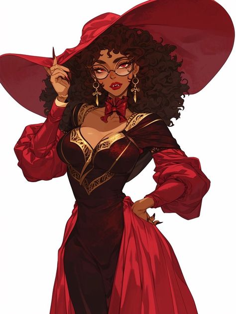 Female Vampire Character Design, Vampire Oc Female Art, Black Character Design Female, Black Vampire, Female Vampire, Female Character Concept, Black Characters, Dungeons And Dragons Characters, Black Anime Characters