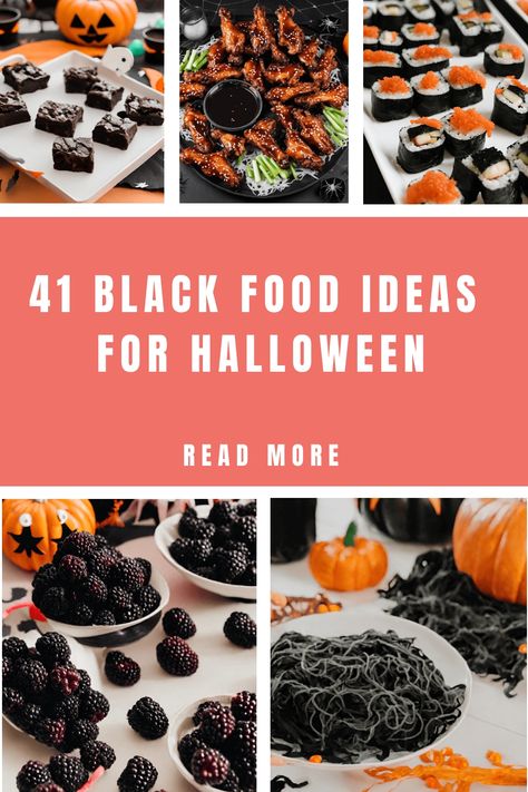 Dive into a Spooktacular Feast with our Bewitching Black Foods Guide! Discover enchanting recipes, creative ideas, and unexpected treats to conjure a Halloween party that’s as tasty as it is mysterious! From shadowy snacks to dark, delightful dishes, let’s make this Halloween unBOOlievably yummy together! Click for eerie eats & bewitched bites that promise a ghoulishly gourmet adventure! #HalloweenFood #BlackFoods #SpookySnacks #HalloweenParty Black Charcuterie Board Ideas, Black Food Ideas For Color Party, Black Foods For Color Party, Black Colored Food, Black Snacks For Color Party, Black Foods For Party, Black Food Ideas, Food Ideas For Halloween, Gothic Dinner Party