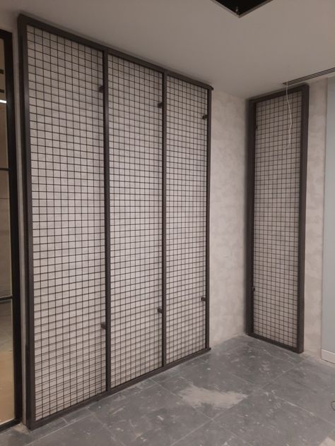 Steel Mesh Wall, Mesh Metal Wall, Metal Mesh Interior Design, Mesh Wall Design, Metal Panel Wall, Sheet Metal Wall, Wire Mesh Wall, Metal Interior Design, Metal Mesh Screen