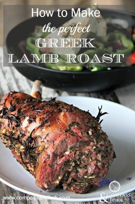 Greek Lamb Recipes, Lamb Roast Recipe, Greek Lamb, Lamb Dinner, Beef Food Recipes, Marinated Lamb, Greek Food Recipes, Spit Roast, Roast Lamb