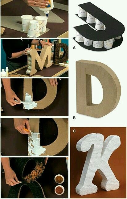 Carton Diy, Cardboard Letters, Letter Decoration, Dekor Diy, Diy Letters, 3d Letters, Cardboard Crafts, Diy Birthday, Diy Party