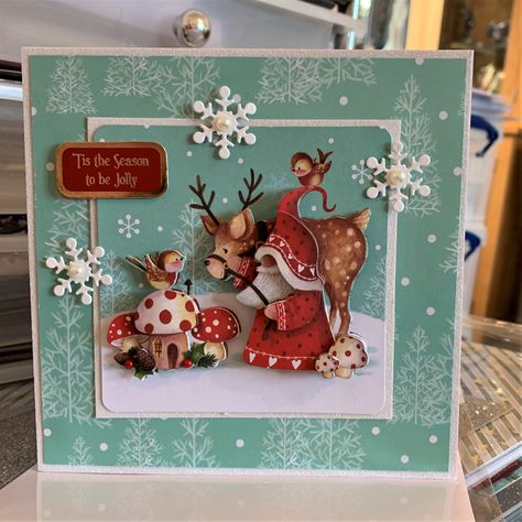 Craft Consortium Cards, Craft Consortium, Gnome Cards, Cc Card, Boutique Cards, Christmas Cards 2018, Green Xmas, Square Cards, Christmas Cards Kids