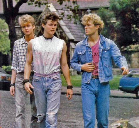 80slove:  A-HA 80s Boys Fashion, 80s Mens Fashion, 80s Guys, Style Année 80, 80s Fashion Men, Look 80s, Fashion Guys, Don Pedro, Mens 80s