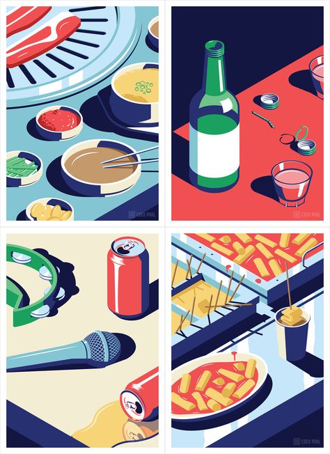 A Night Out in Seoul – Illustrations by Coen Pohl Job 1, Isometric Illustration, Illustration Ideas, Youtube I, Flat Illustration, Illustrations And Posters, Editorial Illustration, Food Illustrations, Graphic Design Inspiration