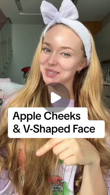 How To Get Apple Cheeks, Apple Cheeks Faces, How To Change Face Shape, Apple Cheeks Exercise, How To Get A V Shaped Face, V Shape Face Exercise, V Shaped Face, Face Shape Guide, Apple Cheeks