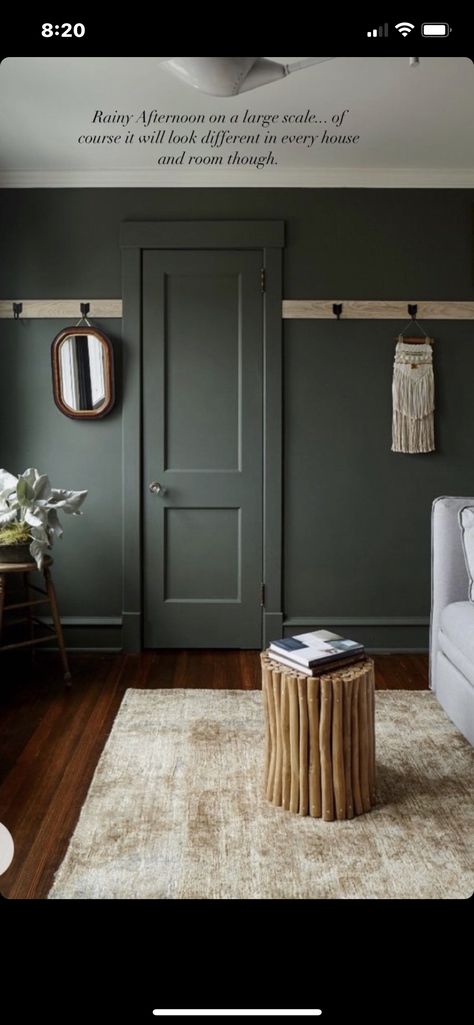 Green Paint Entryway, Smoky Green Paint Colors, Trim Color For Dark Green Walls, Moody Paint Colors 2023, Pine Forest Paint Color, Enchanted Forest Paint Color, Classic Green Paint Colors, Bedroom Paint Colors Master Dark Furniture, Green Paint Colors For Office