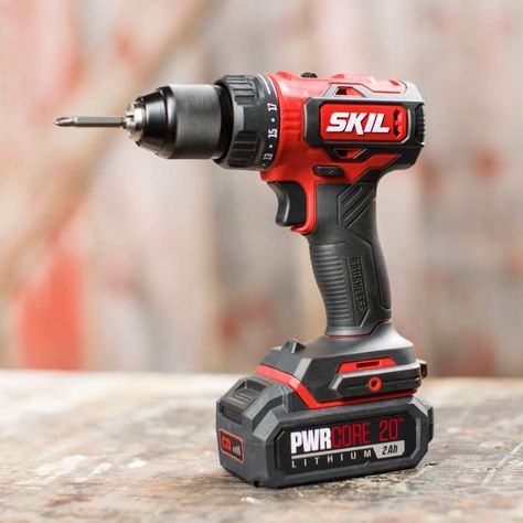 SKIL PWR CORE 20 Brushless 20V 1/2 Inch Drill Driver Includes 2.0Ah Lithium Battery and PWR JUMP Charger – DL529302 Your Versatile Power Drill. Drive through a variety of surfaces with confidence and precision with the PWR CORE 20 Brushless 1/2 In. Drill Driver. This cordless drill’S brushless motor provides power in every drive and the speed settings provides maximum control. Choose from 17 torque settings and an added drilling mode for just about any application. This Cordless Drill Driver... Mobile Charging, Electric Saw, Cordless Power Tools, Cordless Tools, Drill Driver, Drive Through, Combo Kit, Electric Drill, Cordless Drill