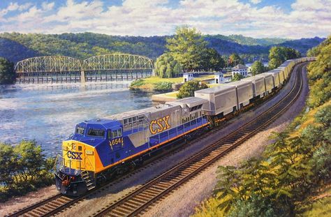 csx locomotive pictures - Google Search Electric Transportation, Conrail Railroad, Csx Transportation, American Steam Locomotives, Series Of Paintings, Cedar Rapids Iowa, Wdp4d Locomotive, Train Posters, Csx Trains