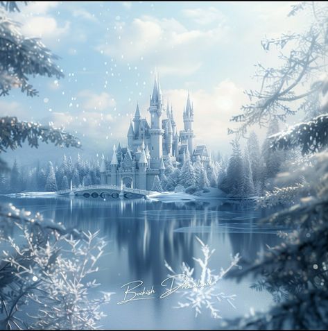 Winter Court, Ice Aesthetic, White Bears, Ice Palace, Castle Aesthetic, The Great White, Fantasy City, Fantasy Places, Fairytale Art