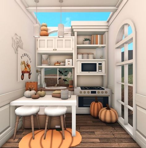 Bloxburg Houses Outside, Fall Id Codes Bloxburg, Autumn Room Bloxburg, Tiny Homes In Bloxburg, Small Bloxburg Fall House, Bloxburg Log Cabin Ideas, Cute House Ideas For Bloxburg, Preppy Fall House Bloxburg, Front Of House Landscape Ideas Bloxburg