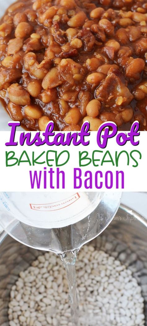 Instant Pot Baked Beans From Dried Beans, Instant Pot Recipes Baked Beans, Homemade Bean Recipes, Homemade Baked Beans Instant Pot, Instapot Beans Recipe, Insta Pot Beans Recipe, Instapot Baked Beans From Scratch, Baked Beans Recipe Instant Pot, Instant Pot Baked Beans From Scratch