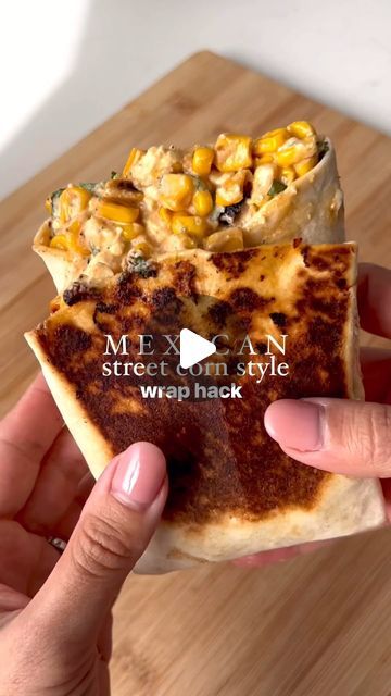 Exploring Food Gourmet Cuisine | Mexican street corn style - wrap hack 🌽🌶️🧀

Last time I posted this, it was one of my 1st proper viral videos and I did get a lot of sh*t... | Instagram Corn Tortillas What To Do With, Food Pescatarian, Corn Tacos, Sweet Corn Recipes, Chipotle Paste, Mexican Corn Salad, Corn Taco, Tortilla Wrap, Chicken Corn