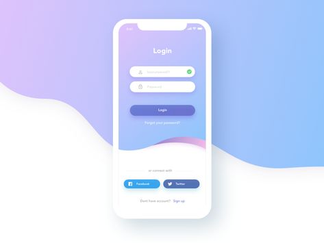 Mobile Log In Screen minimal blue uidesign uidesigner mobile app ui userinterface mobile app design graphic manypixels Log In App Design, Sign In, Log In Ui Design, Log In Ui, Application Ui Design, App Login, Login Design, Android App Design, App Design Layout