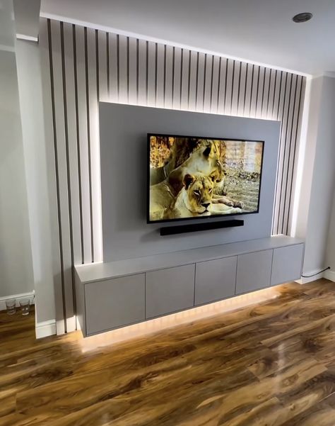 Led Tv Panel Design, House Interior Inspiration, Ruang Tv, House Interior Kitchen, Modern Tv Unit Designs, Tv Fal, Space Lighting, House Extension Plans, Wall Unit Designs