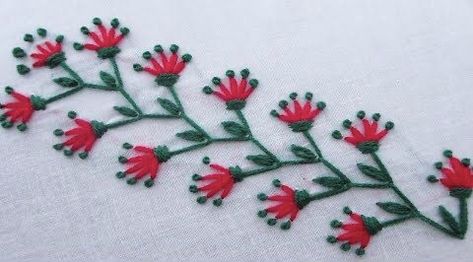 Flower Stitch Embroidery, Flower Stitch, Stitch Embroidery Design, Embroidery Modern, Hand Embroidery Videos, Basic Embroidery Stitches, Embroidery Stitches Tutorial, Hand Work Embroidery, Hand Embroidery Flowers