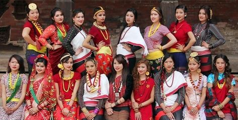 Remember The Goal, Nepal Clothing, Cultural Dress, Nepal Culture, Indian Traditional Paintings, National Clothes, Long Tunic Tops, Pleated Long Skirt, National Dress