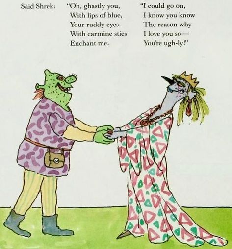 Bittycar on Instagram: "Shrek! (1990) by William Steig #loveatfirstsight #truelove #ogre" Shrek Book, Book Shrek, Forest Room Decor, William Steig, W.i.t.c.h Fanart, South Park Funny, Kid Memes, Funny Dude, Cartoon Jokes