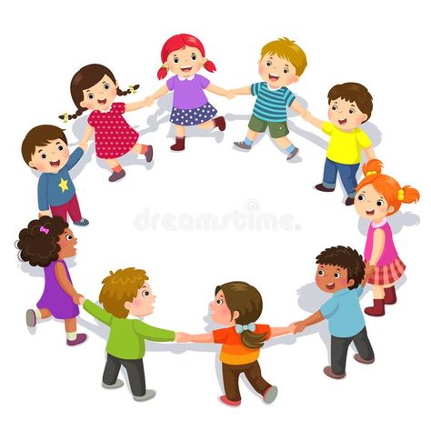 Holding Hands In A Circle, Hands In A Circle, Permainan Kerjasama Tim, Daily Routine Activities, Children Holding Hands, School Images, Kids Doodles, Friend Cartoon, Kids Clipart