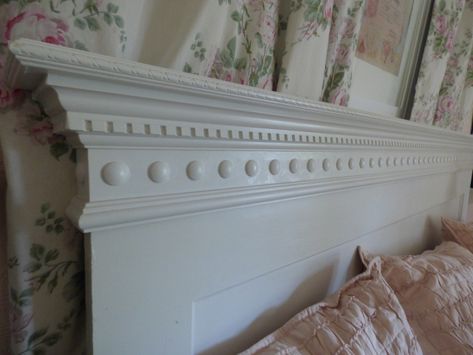 Making a Door and Mantel Headboard | Little Tudor on the Prairie Making A Door, Mantel Headboard, Feng Shui Wealth Corner, Bed Headboard Ideas, Door Headboards, Door Headboard, Laura Ashley Bedding, How To Make Headboard, Make A Door