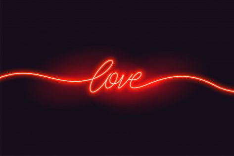 Love text written in red neon style desi... | Free Vector #Freepik #freevector #heart #love #design #light Design, Neon, Yellow, Black, Red Neon, Neon Red, Neon Lights, Black Background, Red