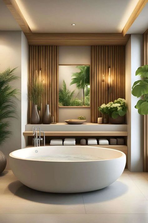 Transform Your Space: 10 Spa Bathroom Ideas for Ultimate Relaxation 2 Resort Bathroom, Spa Bathroom Ideas, Spa Bathroom Design, Bathtub Ideas, Luxury Spa Bathroom, Zen Bathroom, Spa Bathroom, Bathroom Decor Luxury, Bathroom Redesign