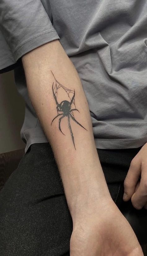 Gotik Tattoo, Spiderman Tattoo, Emo Tattoos, Simple Tattoos For Guys, Idea Tattoo, Grunge Tattoo, Web Tattoo, Sharpie Tattoos, Tattoo Inspiration Men