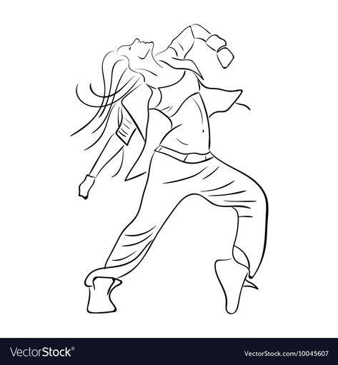 Dance Sketches Easy Hip Hop, Hip Hop Dance Drawing, Dance Drawings Easy Hip Hop, Hip Hop Dance Tattoo, Hip Hop Desenho, Hip Hop Drawing, Dancers Drawing, Dance Sketches, Dance Art Drawing