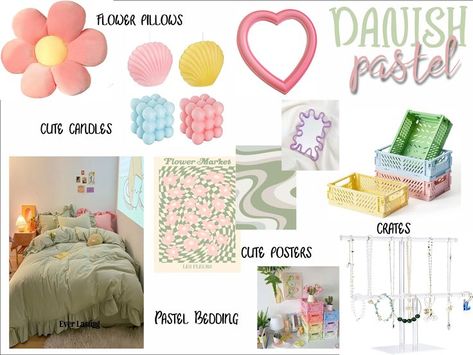 Pastel Mood Board, Danish Room Decor, Danish Room, Pastel Aesthetic Room, Danish Pastel Room, Deco Pastel, Danish Pastel Aesthetic, Pastel Bedroom, Pastel Room Decor