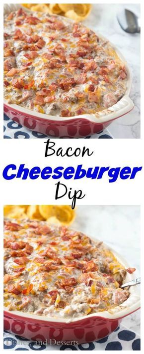 Queso Burger Recipe, Bacon Cheeseburger Dip, Cheeseburger Dip, Cheesy Dip, Diy Easy Recipes, Easy Bacon, Cheesecake Dip, Taco Dip, Cheese Burger