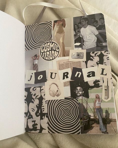 Sketch Book Welcome Page Ideas, Scrapbook Front Page Ideas, Journaling Dark Aesthetic, Grunge Journal Pages, Diary Cover Ideas, Grunge Diary Ideas, Journal Front Page Ideas, Punk Journal, Journal Front Cover Ideas