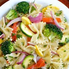 Summer Vegetable Pasta, Vegetable Pasta Salad, Vegetable Pasta Salads, Resep Pasta, Resep Salad, Salad Pasta, Vegetable Pasta, Good Eat, Summer Vegetable