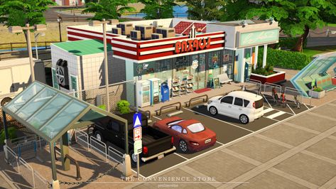 cross design Sims 4 Supermarket, Fantasy Builds, Sims 4 Challenges, Eco Lifestyle, Sims 4 Download, Growing Together, Sims 4 Gameplay, Sims 4 Builds, Sims Builds