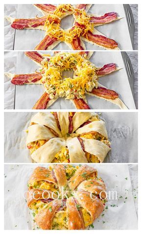 Breakfast Roll, Breakfast Ring, Jo Cooks, Breakfast And Brunch, Crescent Roll Recipes, Bacon Breakfast, Weekend Breakfast, Think Food, Brunch Ideas