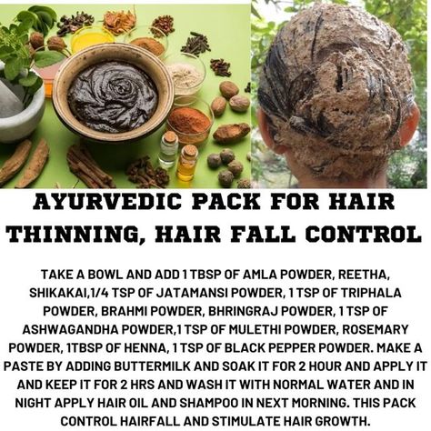 Kumkum Behera on Instagram: "Ayurvedic pack for hair fall control and hair thinning and dandruff . . . . must apply this mask if you want to improve your scalp health. It is also helpful in stimulating hair regrowth. #ayurvedic #ayurvedica #herbalhairmask #herbalhairpack #amlareethashikakai #jatamansi #mulethi #triphala #ashwagandha #rosemarypowder #hennapackage #hennaforhair #blackpepperpowder #beautyandhairsecrets" Triphala Benefits For Women, Selfcare Recipes, Remedies For Hair Fall, Hair Growth Methods, Hair Mask For Dandruff, Herbs For Hair Growth, Ayurvedic Hair Care, Natural Hair Growth Remedies, Scalp Hair Growth