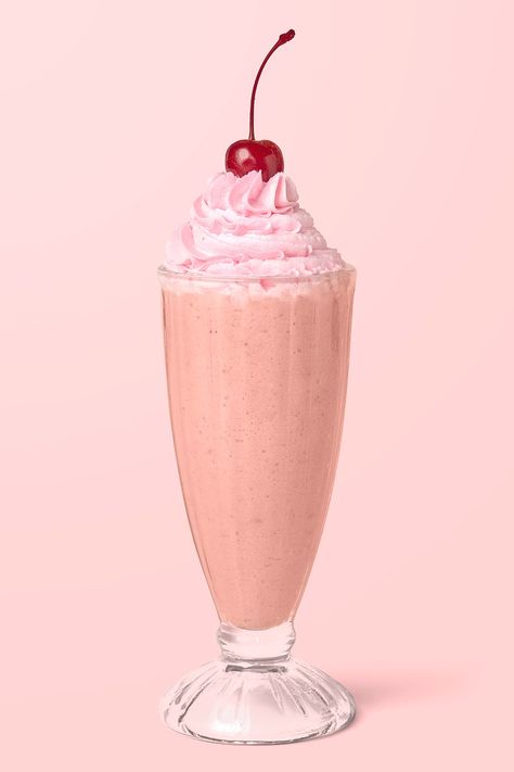 Strawberry milkshake with a maraschino cherry on background mockup | premium image by rawpixel.com / Jira Pink Milkshake Aesthetic, Strawberry Milkshake Aesthetic, Restaurant Wallpapers, Milkshake Wallpaper, Milkshake Aesthetic, Waitress Costume, Peach Milkshake, Fruit Milkshake, Nutella Pancakes