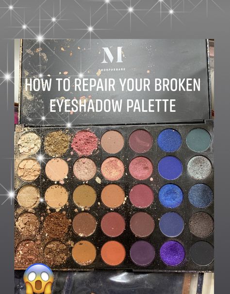 How to Repair Your Broken Eyeshadow Palette How To Fix Broken Eyeshadow, Fix Broken Eyeshadow, Fix Broken Makeup, Broken Eyeshadow, Broken Makeup, Facial Cleansing Wipes, New Eyeshadow Palettes, Makeup Pallets, Bathroom Counter