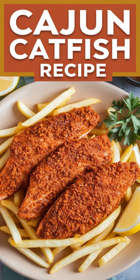 Packed with smoky, spicy flavors, this Cajun Catfish is a simple yet delicious way to enjoy tender, flaky fish. Perfect for a quick dinner or a flavorful meal any day! Cajun Fried Catfish Recipes, Catfish Steak Recipes, Southern Catfish Recipes, Fried Catfish Recipe Southern, Catfish Atchafalaya Recipe, Cajun Catfish Recipes, Catfish Opelousas Recipe, Baked Catfish Recipes Oven, Catfish Courtbouillon Recipe