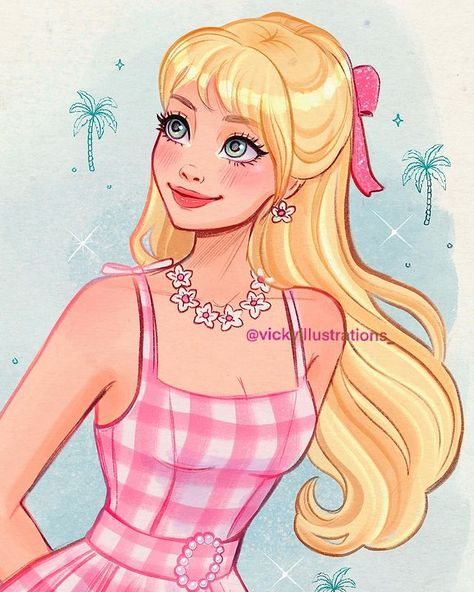 art • Instagram Barbie Movie Drawing, Blonde Art, 2023 Barbie, Markers Drawing, Barbie Art, Barbie Drawing, Art Markers, Cute Disney Pictures, Carpet Looks