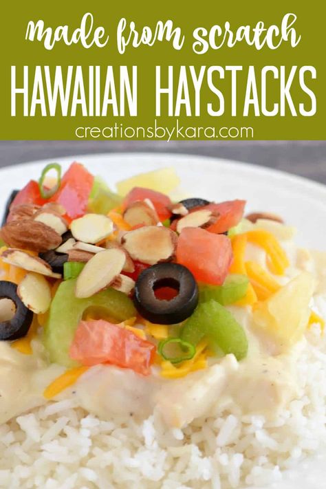 Chicken Haystacks, Hawaiian Haystacks Sauce, Hawaiian Haystacks, Budget Friendly Dinner Recipes, Haystacks Recipe, Quick Chicken Dinner, Recipe Rice, Ground Chicken Recipes, Favorite Recipes Dinner