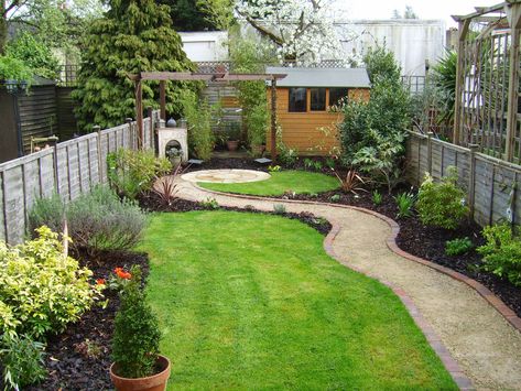 New Build Garden Ideas Uk, Circular Lawn, Small Garden Plans, Cheap Landscaping Ideas, Narrow Garden, Garden Design Layout, Uk Garden, Have Inspiration, Small Garden Design