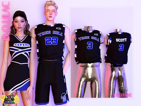 Custom thumbnail Found in TSR Category 'Formal' Marching Band Outfits, Cheer Uniform, Basketball Uniforms, Sims 1, Sims4 Cc, Football Outfits, Sims 4 Clothing, Marching Band, Animal Skin