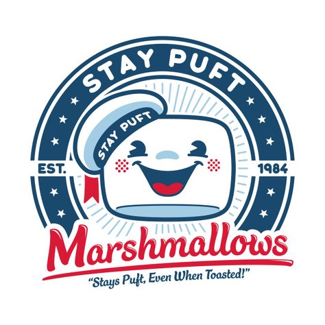 Check out this awesome 'Stay+Puft+Marshmallows' design on @TeePublic! Stay Puff, Ghostbusters Stay Puft, Ghostbusters Tshirt, Ghostbusters Party, Marshmallow Man, Day Of The Shirt, Stay Puft, Man Face, The Real Ghostbusters