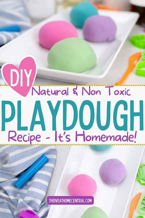 Make Your Own Playdough, Natural Playdough, Easy Playdough Recipe, Diy Playdough, Stem Crafts, Natural Food Coloring, Playdough Recipe, Homemade Playdough, Holiday Crafts For Kids