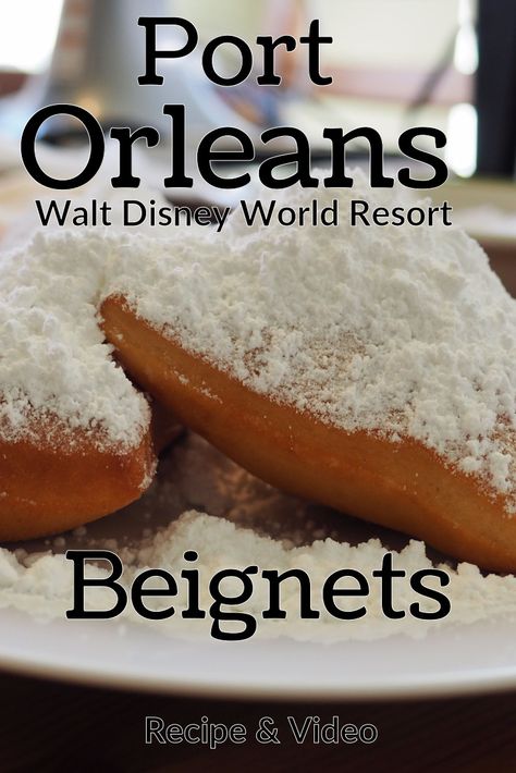 Pineapple Coconut Bread Pudding Disney, Beignet Recipes, How To Make Beignets, Disney Cookbook, Disneyland Treats, Recipes Disney, King Cakes, Beignet Recipe, Food Desert