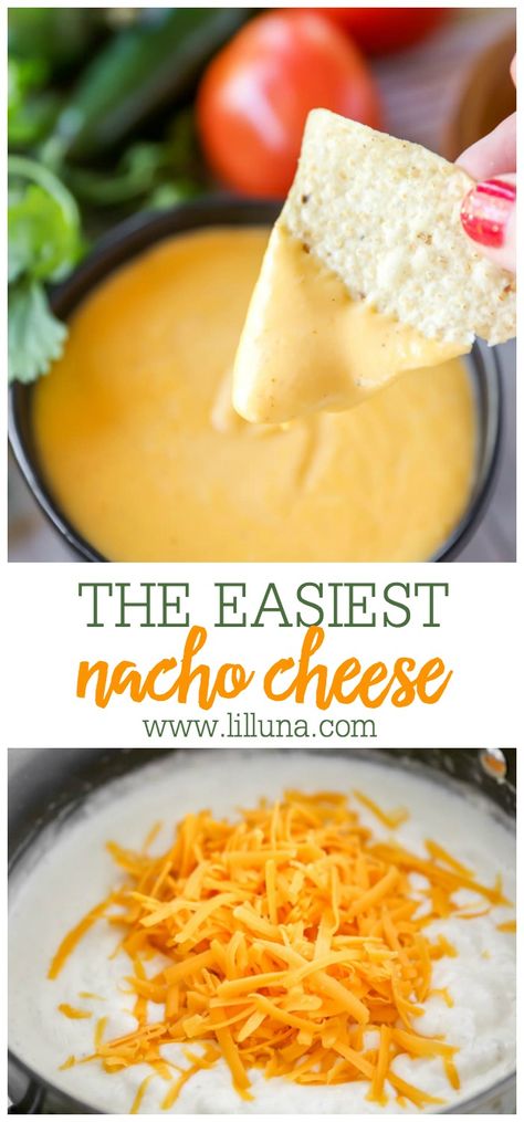 The EASIEST recipe for concession-style nacho cheese sauce made totally from scratch! All it takes is a small handful of ingredients you probably already have on hand. #nachocheese #nachos #homemadenachocheese #homemadenachos #nachocheeserecipe Home Made Nacho Cheese, Easy Nacho Cheese, Homemade Nacho Cheese, Homemade Nacho Cheese Sauce, Nachos Cheese Recipe, Easy Nachos, Homemade Nachos, Nachos Recipe Easy, Nacho Cheese Sauce