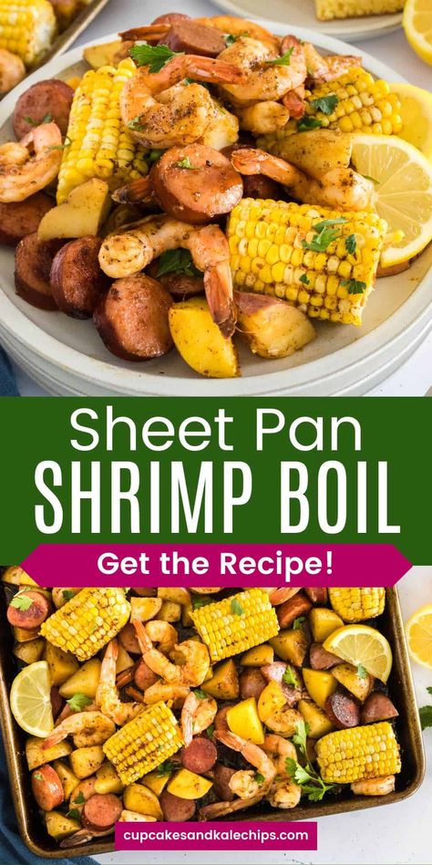 Fun Meal Prep, Low Country Shrimp Boil, Sheet Pan Shrimp Boil, Pan Shrimp Boil, Well Ideas, Shrimp Boil Recipe, Sheet Pan Shrimp, Boiled Dinner, Slow Cooker Appetizers