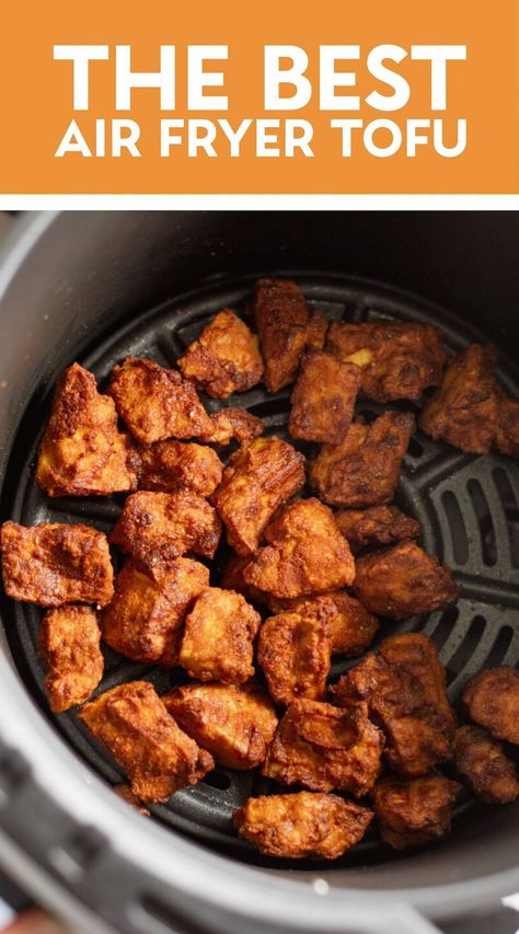 The crispiest air fryer tofu - in 15 minutes! Extremely easy, incredibly versatile, and an absolute weeknight go-to. Air Fryer Tofu, Best Tofu Recipes, Tofu Recipes Easy, Pinch Of Yum, Best Air Fryer, Tofu Recipe, Air Fry Recipes, Crispy Tofu, Fried Tofu